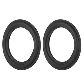 Annadue 2-Piece Horn Rubber Edges, Speaker Rubber Edge, 5/4 Inch Rubber Speaker Foam Edge, Black Repair Subwoofer Foam Edge, for Swans