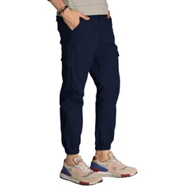 Match Men's Regular Fit Chino Jogger Cargo Pant(34, 6045 Blue)