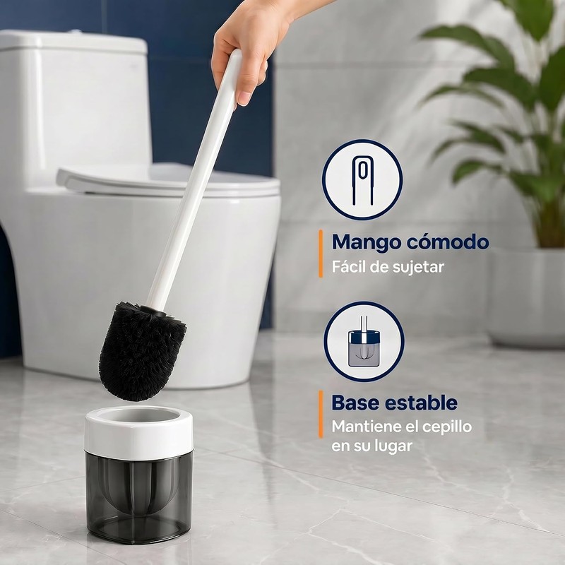 Cepillo para Inodoro BEBK FECT006 Pack de 2 Cerdas 360°