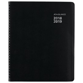 AT-A-GLANCE Academic Weekly/Monthly Planner, July 2018 - July 2019, 8" x 9-7/8", QuickNotes, Black (761105)