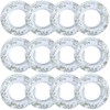 Relaxgiant 12 Pcs Summer Swim Rings with Glitter Fun Inflatable