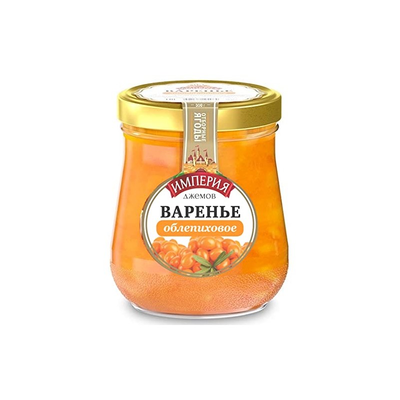 Sea Buckthorn Preserves with Sugar "Jam Empire" 19.4oz/550g Organic Imported