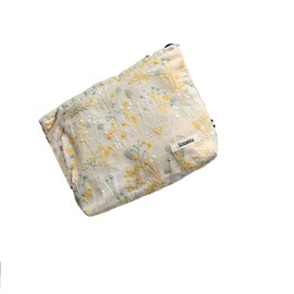 Vintage Floral Cosmetic Bag Large Zippered Travel Toiletry Organizer Flower Pattern Makeup Pouch Bag for Women