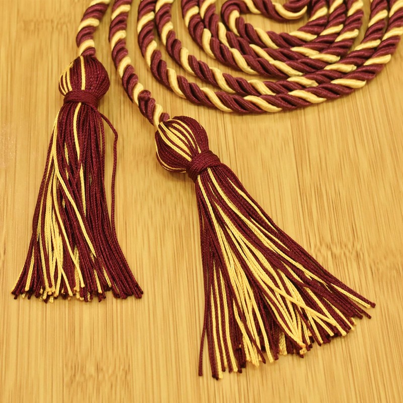 Graduation Honor Cords 68“ for College Graduation Students (Maroon-Gold)