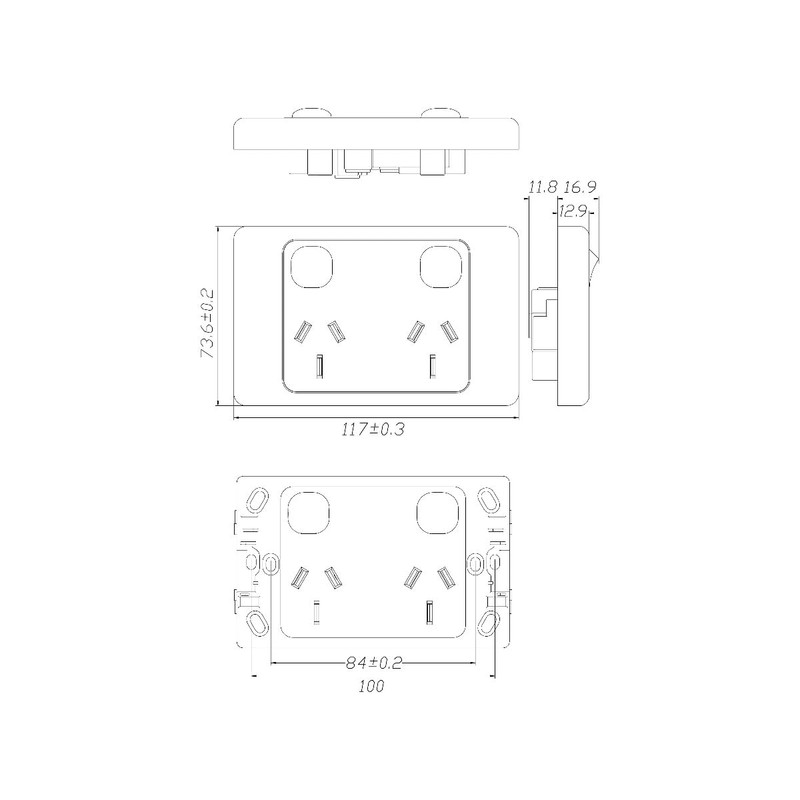 4C | Ultima Double Power Point 250V 10A with16AX Extra