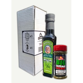 Pit Beast Big Sausage Energy Italian Seasoning and Manny's Olive Oil Bundle