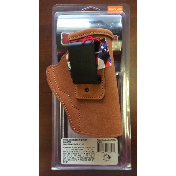 Galco Stow-N-Go Inside The Pant Holster for S&W J Frame 640 Cent 2 1/8-Inch .357 (Natural, Right-Hand)
