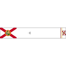 White Water Archery Laminated State of Florida Flag Arrow Wraps 15 pc Pack Choose Length Width (7, 1.4)