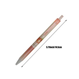 YHSMFCL 12Pcs Cute Fruit Retractable Gel Pens 0.5mm Black Ink Novelty Kawaii Writing Pen Strawberry Orange Peach Theme Stationery Supplies for School Office Students