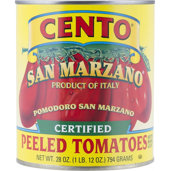 Cento Certified San Marzano Whole Peeled Plum Tomatoes, 28 Ounce , Pack Of 6