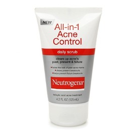 Neutrogena All-in-1 Acne Control Daily Scrub, 4.2 fl oz (Pack Of Two Tubes)