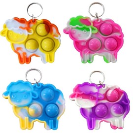 30 Packs Bulk Sheep Fidget Pop Gifts, Mini Anxiety Stress Reliever Toys for Students Bubble Prize, Kids Birthday Summer Party Favors