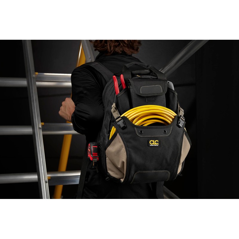 CLC Work Gear 1134 Carpenter's Tool Backpack, 44 Pockets, Padded