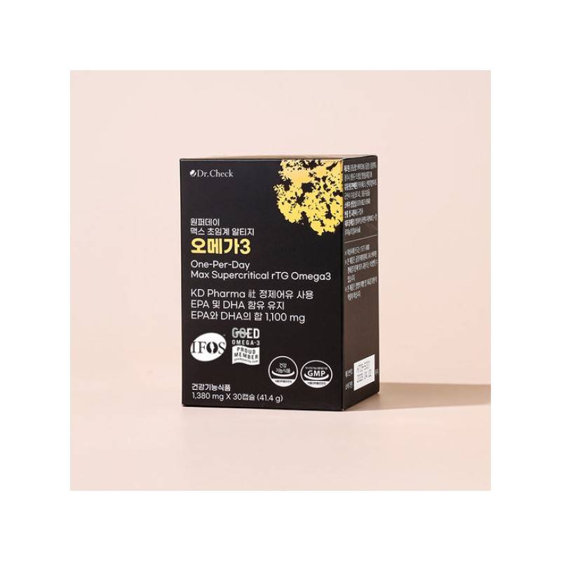 Dr. Check 닥터체크 원퍼데이 맥스 초임계 알티지 오메가3 Dr. Check