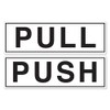 PUSH & PULL HORIZONTAL DOOR SIGN VINYL SAFETY STICKERS 150mm