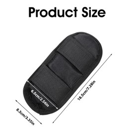 2 Pack Black Shoulder Strap Pad, Removable Luggage Bags Shoulder Strap Pads, Extra Thick Universal Replacement Shoulder Pad, Fastener Cushions for Shoulder Bags