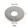 Rrina 4Pcs 304 Stainless Steel Wall Split Flange Round Escutcheon