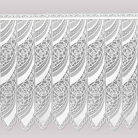 atelier alles-Spitze Elegant Malu Net Curtain Made of White Air Lace Embroidery for Stylish Window Decoration Height x Width 55 x 96 cm