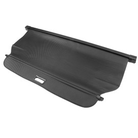 IKON MOTORSPORTS, Rear Cargo Cover Compatible with 2012-2016 Honda CR-V, Retractable Rear Trunk Security Cargo Cover Black PVC & ABS & Aluminum CF Texture Style, 2013 2014 2015