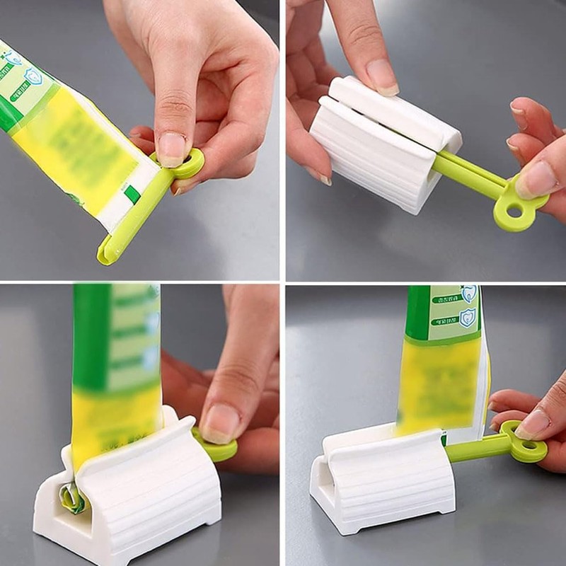 LIDOUK 3 Pieces Rolling Tube Toothpaste Squeezer (Mix Color) Toothpaste