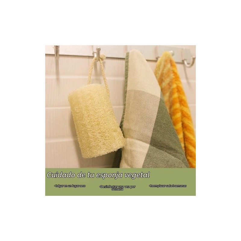 Esponjas de lufa exfoliantes suaves – Pack de 6 para
