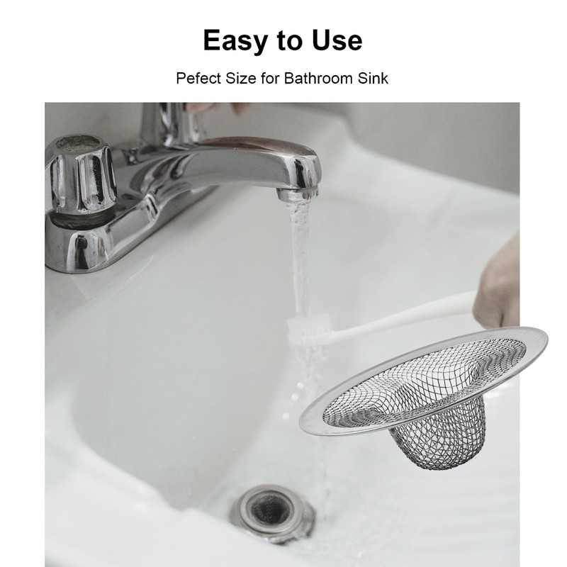 6-Pack Bathroom Mesh Sink Drain Strainer - 2.12" Top /