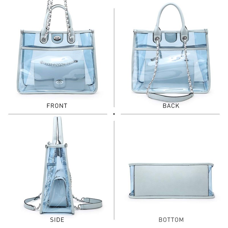 Large Clear Tote Bag Stadium Approved Women Clear Purse for