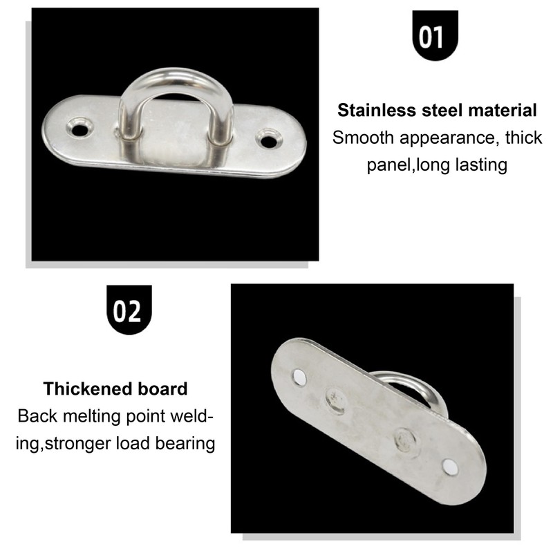 2 Sets Eye Plate Stainless Steel Cover Plate M5 Mast