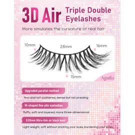 Lash natural wispy Cat Eye eyelashes, Frihappy false eyelashes, Wispy Strips, Faux Mink Lashes, black band lashes, 7 pairs, Frihappy 2024 lashes #Danica