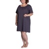 maluuna Ladies Plus Size Polka Dot Nightdress 100% Cotton, charcoal