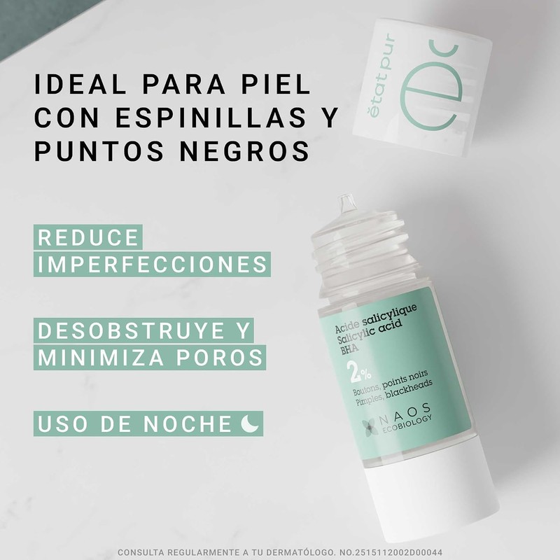 Etat Pur Ácido Salicílico 2% Para Espinillas Y Puntos Negros