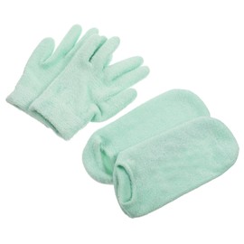 minkissy Moisturizing Gloves Socks Set Gel Lotion for Dry Hands Feet Soft Comfortable Reusable Touchscreen Friendly Women's Nighttime Care