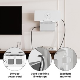 Starlink Gen 3 Router Mount, All in One Starlink Standard V3 Mesh Router and Gen 3 Starlink Bracket Power Supply Mounting Kit for Starlink V3 Standard Dishy