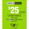 SIMPLE MOBILE $25 SIMPLE MOBILE FAST REFILL | TOP UP