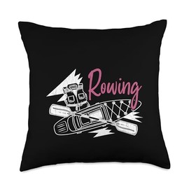 Rowing Lover Funny Sorry Can't Rowing Rower Boat Graphic Throw Pillow