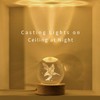 3D Laser Engraved Eagle Crystal Ball, Animal Figurine Decor Glass