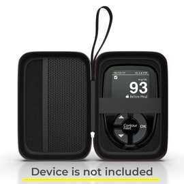 AGOZ Carrying Case Compatible with Contour Next Blood Glucose Monitor, Contour Next EZ Glucometer Travel Pouch Holster - Contour Next Glucose Meter Protective Cover Holder with Wrist Strap (Blue)