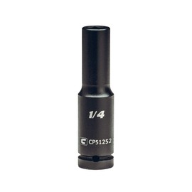 Capri Tools 1/4-Inch Deep Impact Socket, 1/4-Inch Drive, 6-Point, SAE