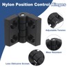 sourcing map 2Pcs Torque Hinge, 52x45x8mm Nylon Adjustable Position Control
