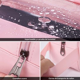 Bolsa De Cosméticos De Viaje De 3 Piezas, Bolsa De Cosméticos Impermeable, Bolsa De Viaje De Baño Portátil, Pvc Transparente Cosido, Adecuado Para El Almacenamiento De Cosméticos, Viajes, Etc (Rosa)