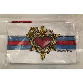 Brighton NEW BRIGHTON “In Love We Trust” Pouch Makeup/Jewelry Canvas Bag RT $30 NWT