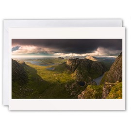 Neil Barr Stac Pollaidh, Beinn an Eoin, Inverpolly and Assynt from Coigach - Scotland Greeting Card by Scottish Landscape Photographer Blank Inside