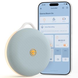 Gianna Portable Sound Machine for Baby Sleep | Portable Sound Machine, Personal Voice Recording & Night Light, Rechargeable Battery for Travel