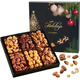Nuts Gift Basket Arrangement Platter, Gourmet Food Snack Box, Healthy Kosher (2-Pack)