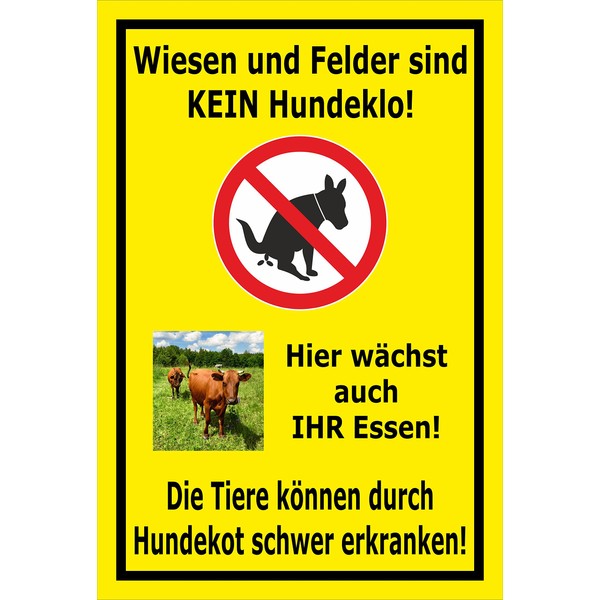 Melis Folienwerkstatt Sign Meadows Fields No Dog Toilet - 30