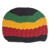 Hand Crocheted Beanie, Rasta Black