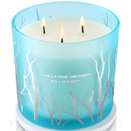 Vanilla Pine Orchard 3 Wick Candle - Luxury Scented Soy Candles for Home Large 14.5 Oz - Aromatherapy Stress Relief Candles Highly Scented - Relaxing Vanilla Winter Pine Candles for Women & Men