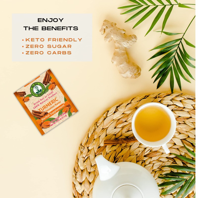 Dr. Tea Wellness Turmeric Herbal Tea with Cinnamon Flavor -