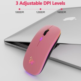 TQQ Wireless Mouse (Pink)