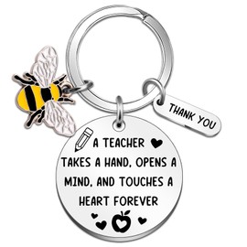 Teacher Christmas Gifts Best Teacher Gifts for Women Teachers Appreciation Gift for Women Men Birthday Gift for Teachers from Student Back To School Present Thank You Keychain